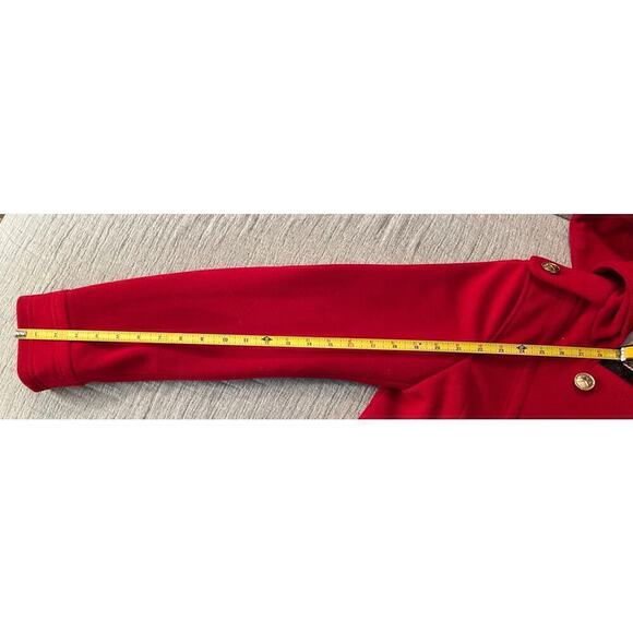 Tommy Hilfiger red hooded double breasted coat size medium - Picture 6 of 8